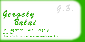 gergely balai business card